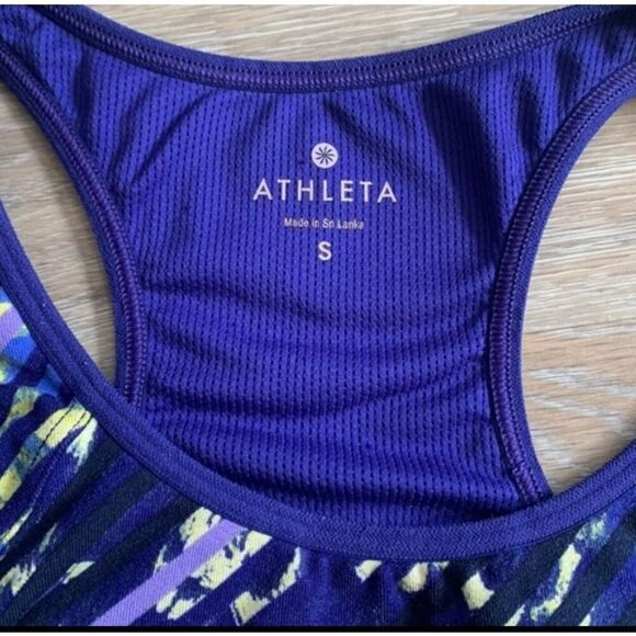 Athleta sports bra size small cutout back workout yoga exercise wear - Picture 2 of 7